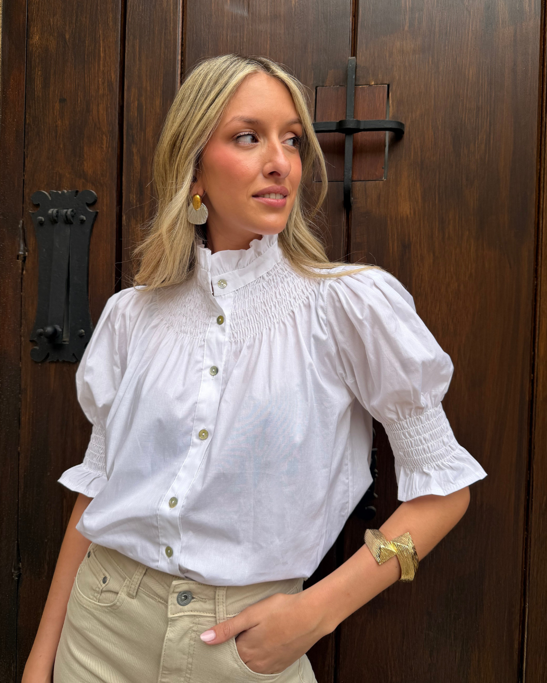 Blusa Saletta Blanca Elegante