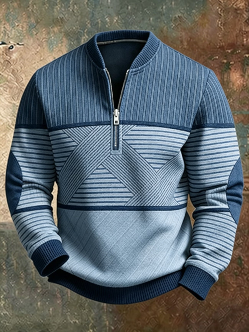 Víctor | Suéter elegante para hombre con media cremallera