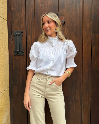 Blusa Saletta Blanca Elegante