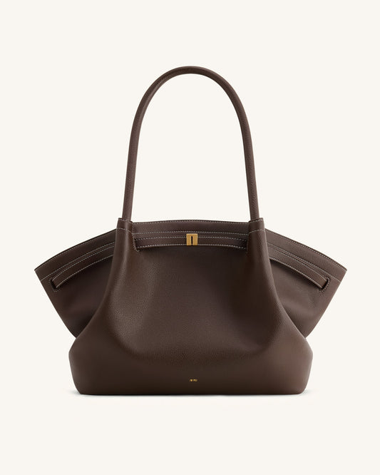 Bolso tote grande Hana – Marrón oscuro