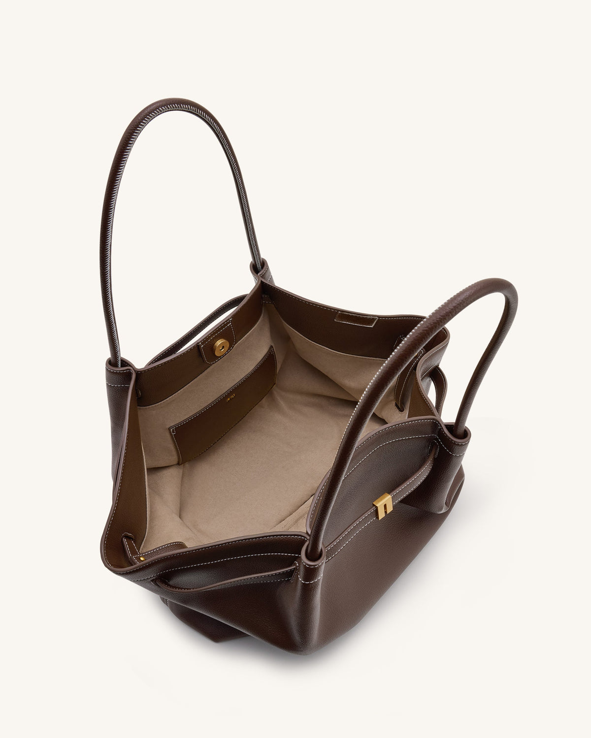 Bolso tote grande Hana – Marrón oscuro