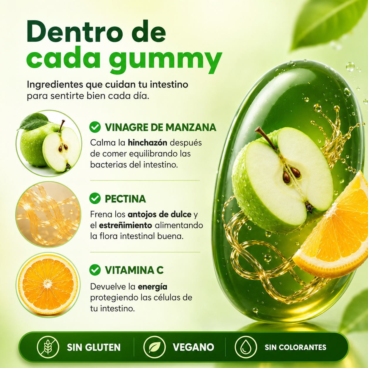 V-Gummies™ | Menos Hinchazón, Más Energía
