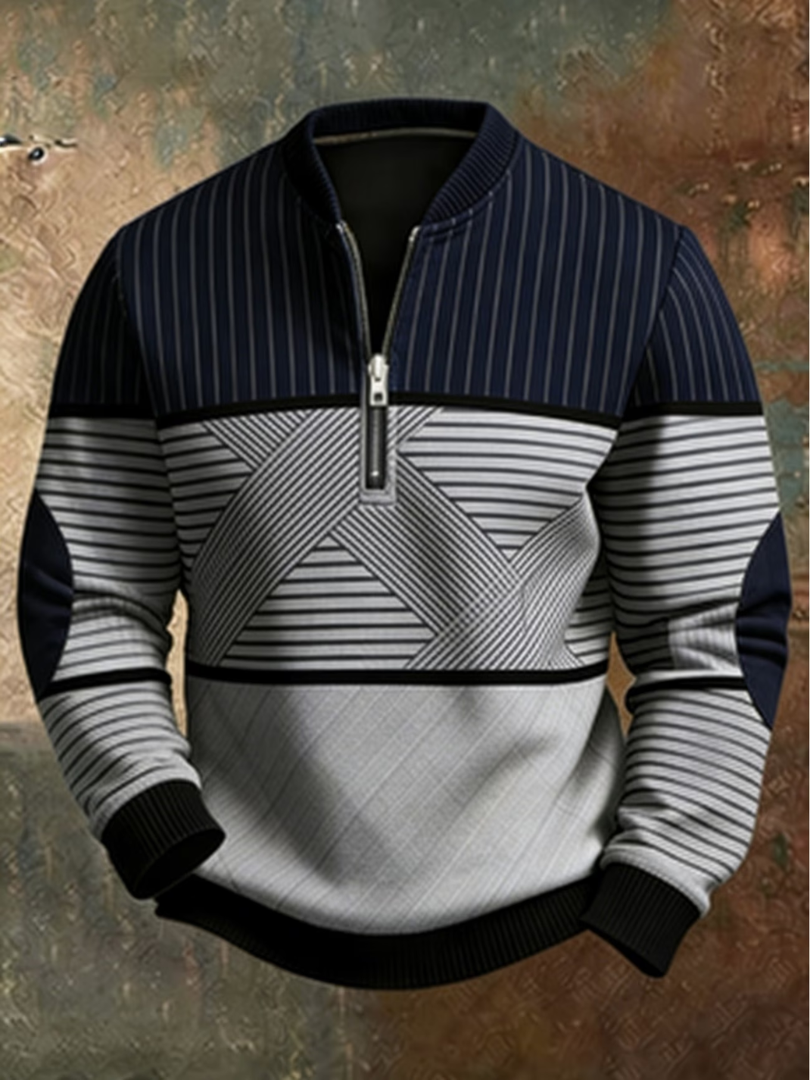 Víctor | Suéter elegante para hombre con media cremallera