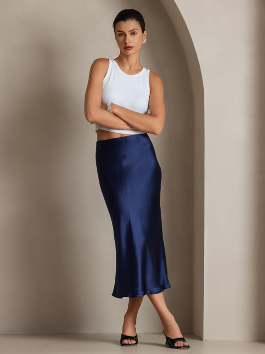 Elena — Elegante falda larga de seda