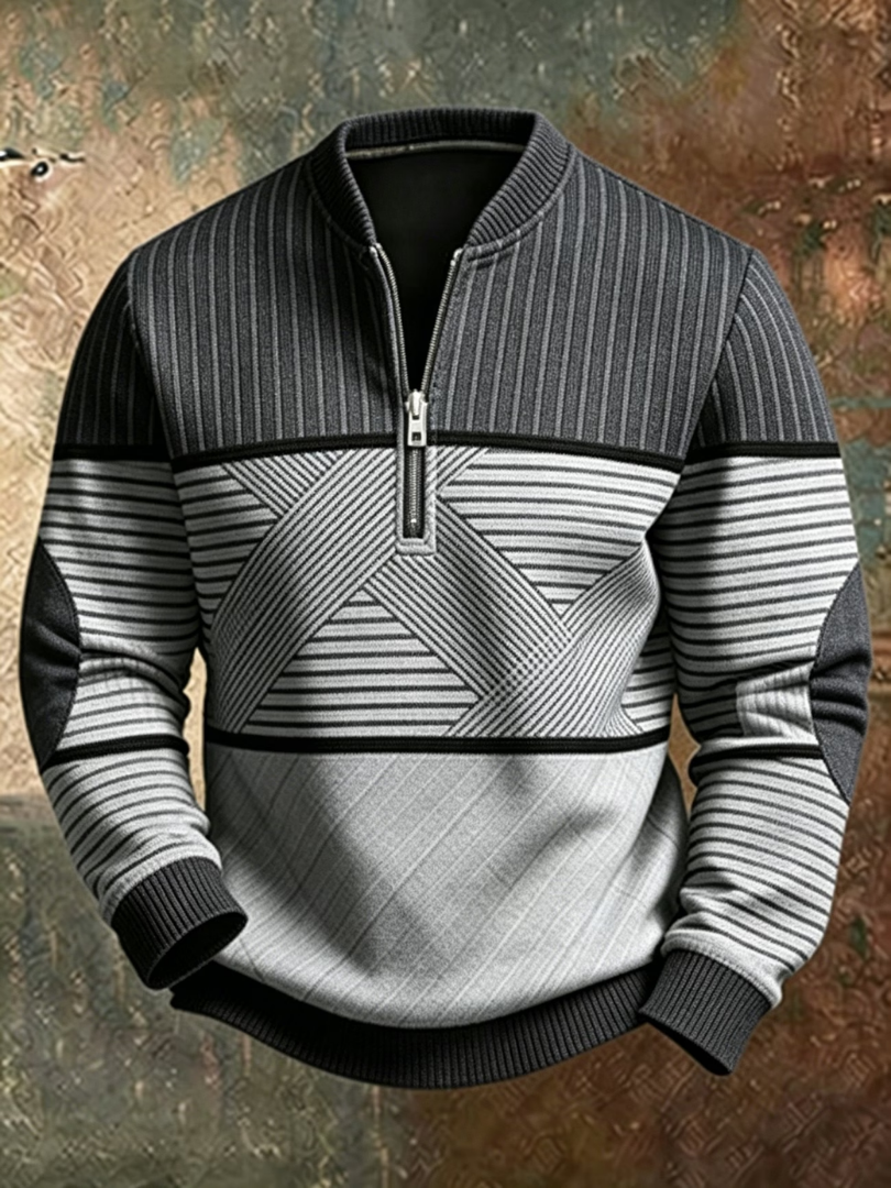 Víctor | Suéter elegante para hombre con media cremallera