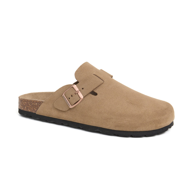 Zueco Palermo para Hombre en Ante Arena y Negro
