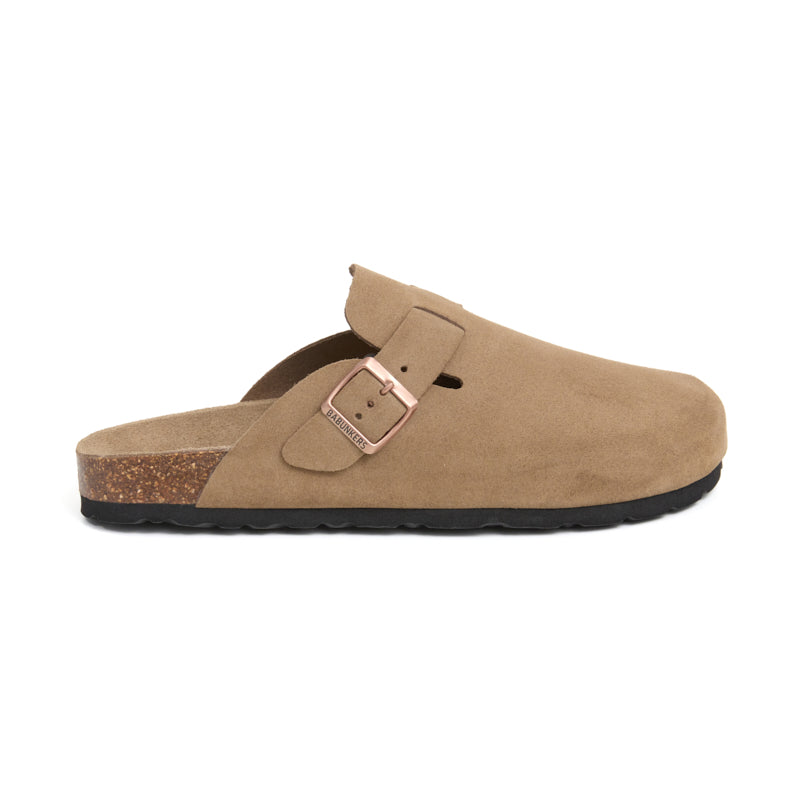 Zueco Palermo para Hombre en Ante Arena y Negro