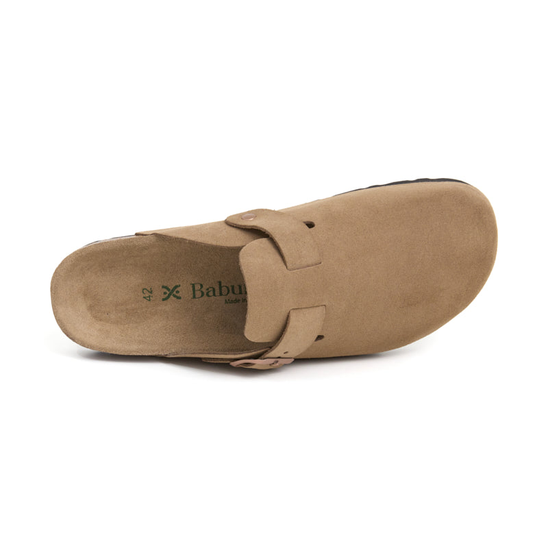 Zueco Palermo para Hombre en Ante Arena y Negro