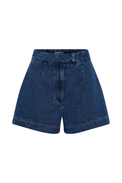 Pantalones cortos de mezclilla azul oscuro Abel