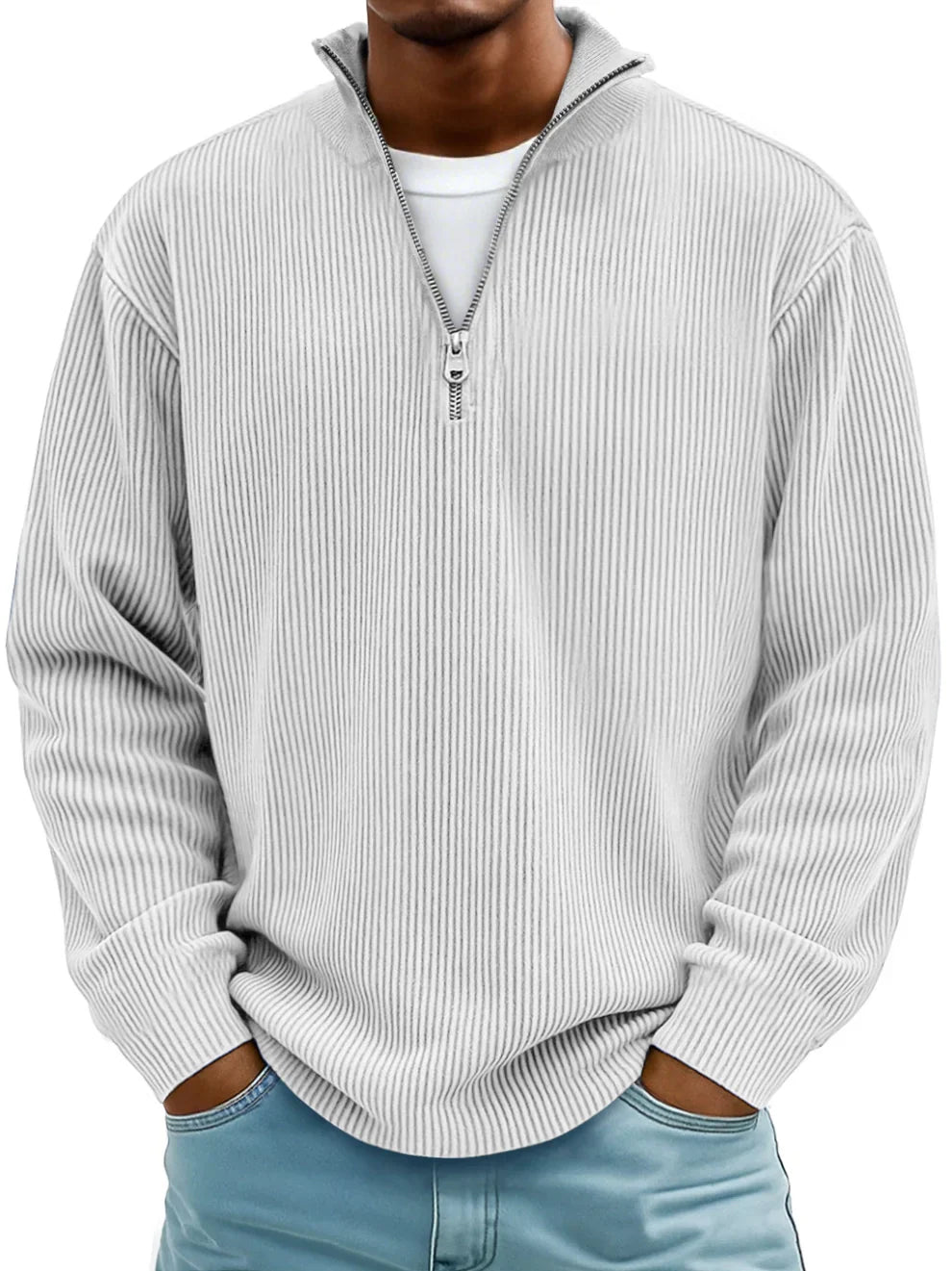 Hugo | Jersey de Canalé con Cremallera