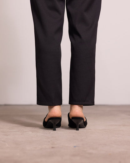 Mule elegante con tacón de carrete