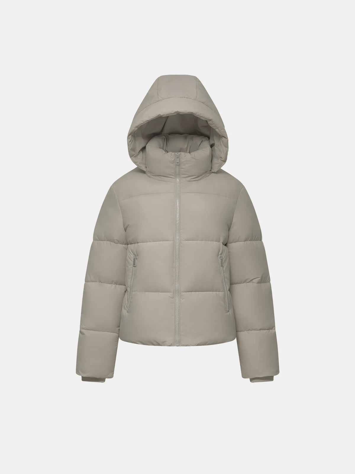 Chaqueta acolchada corta clásica WarmCore™ con capucha desmontable